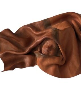 African Leather 3 Dimension Woman Face Blowing Scarf Wall Art Binst Signed 14X8”